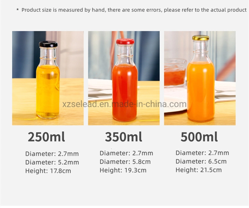 Glass Ring Neck Bottle 8oz 12oz Food Grade Transparent Round Barbecue Sauce Hot Sauce Glass Bottle